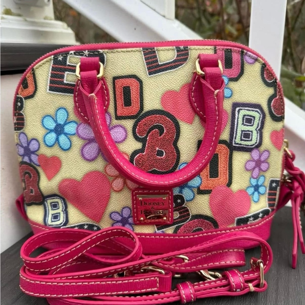 Dooney & Bourke Varsity Bitsy Bag in excellent condition